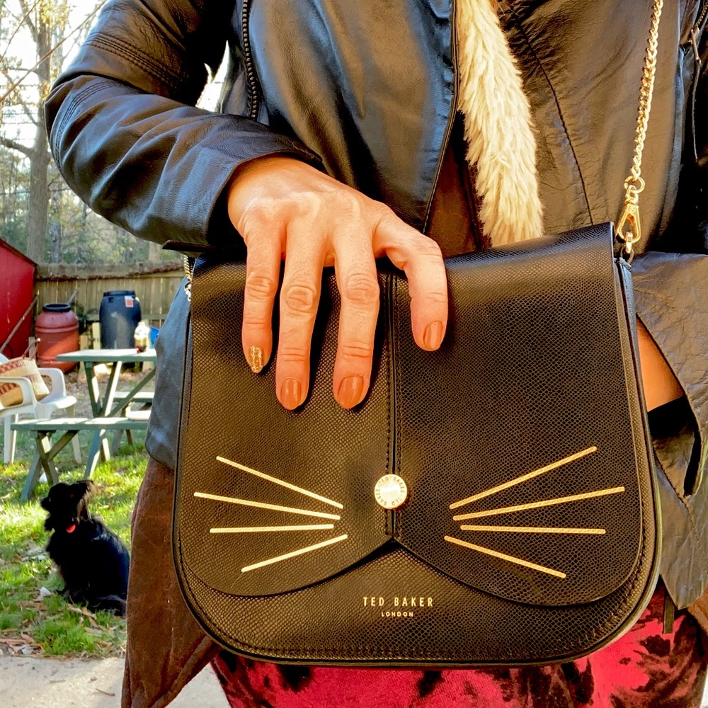 Ted Baker leather cross body cat bag